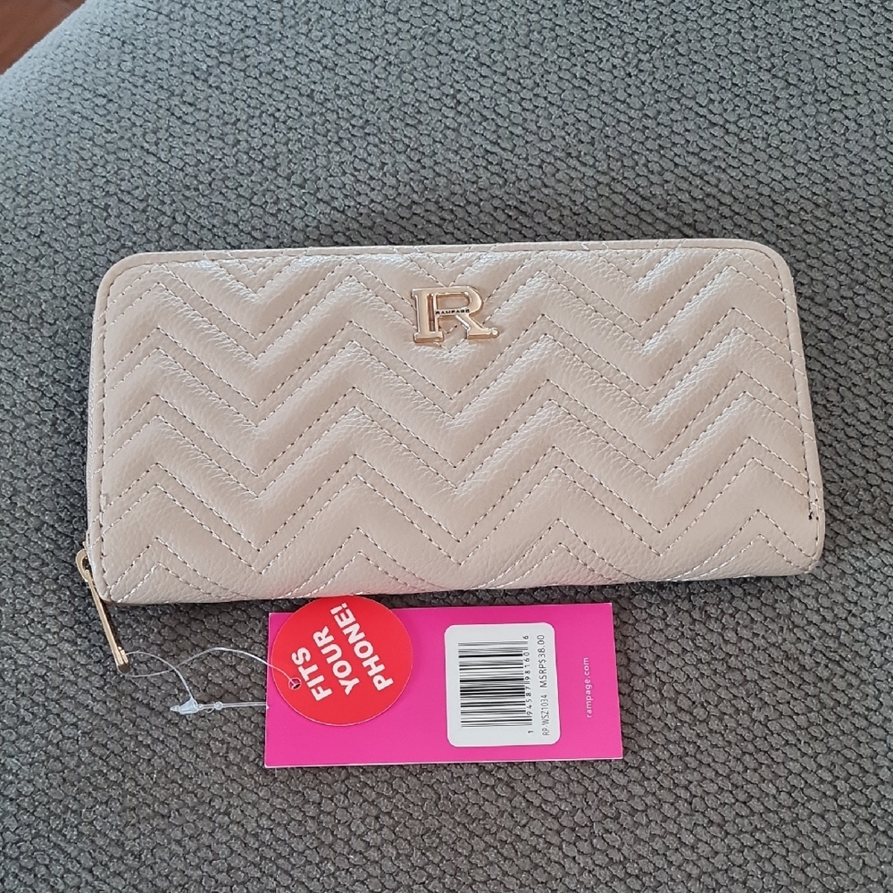 Rampage Beige/Cream Chevron Women's Wallet